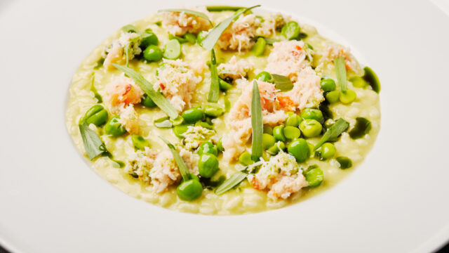 Risotto med krabbe og avokadokrem!