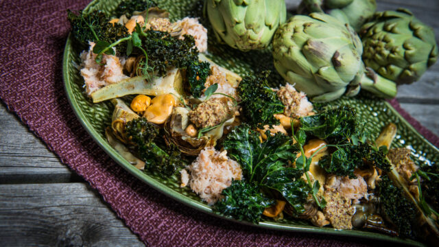Krabbe og artisjokksalat